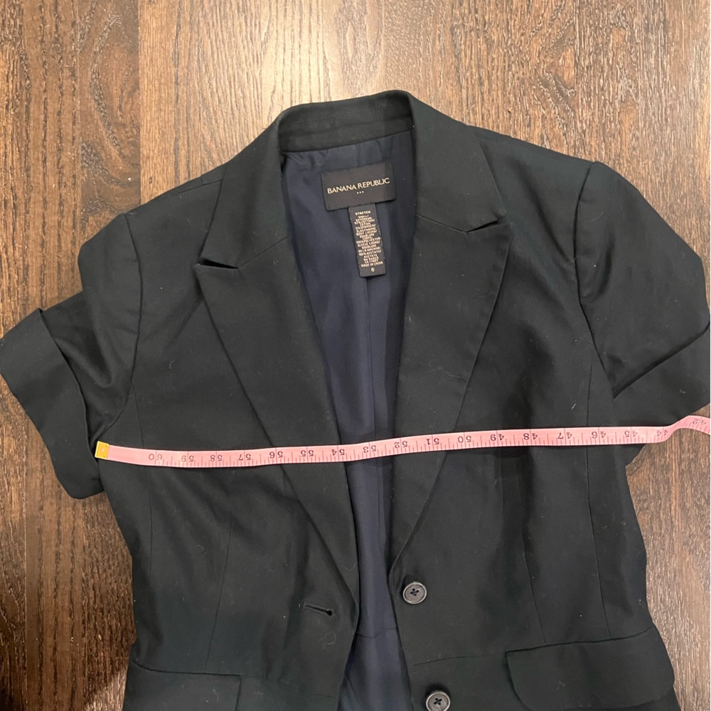 Banana Republic Factory Black Short Sleeve Blazer - Picture 7 of 11